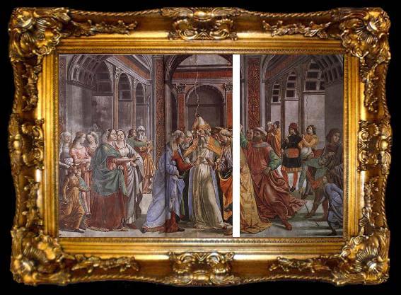 framed  Domenicho Ghirlandaio Details of Vermahlung Marias, ta009-2